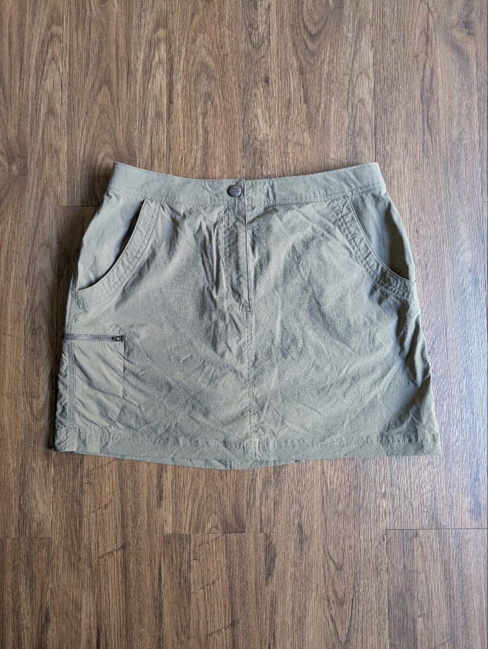 L.L. Bean Gorpcore Brown Hiking Mini Skort with Side Pockets Sz 6